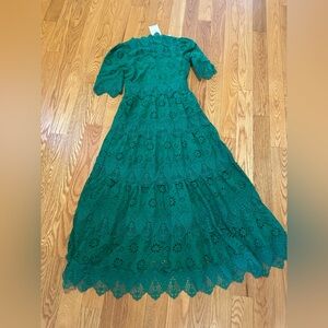 Abundance Green Lace Maxi Dress